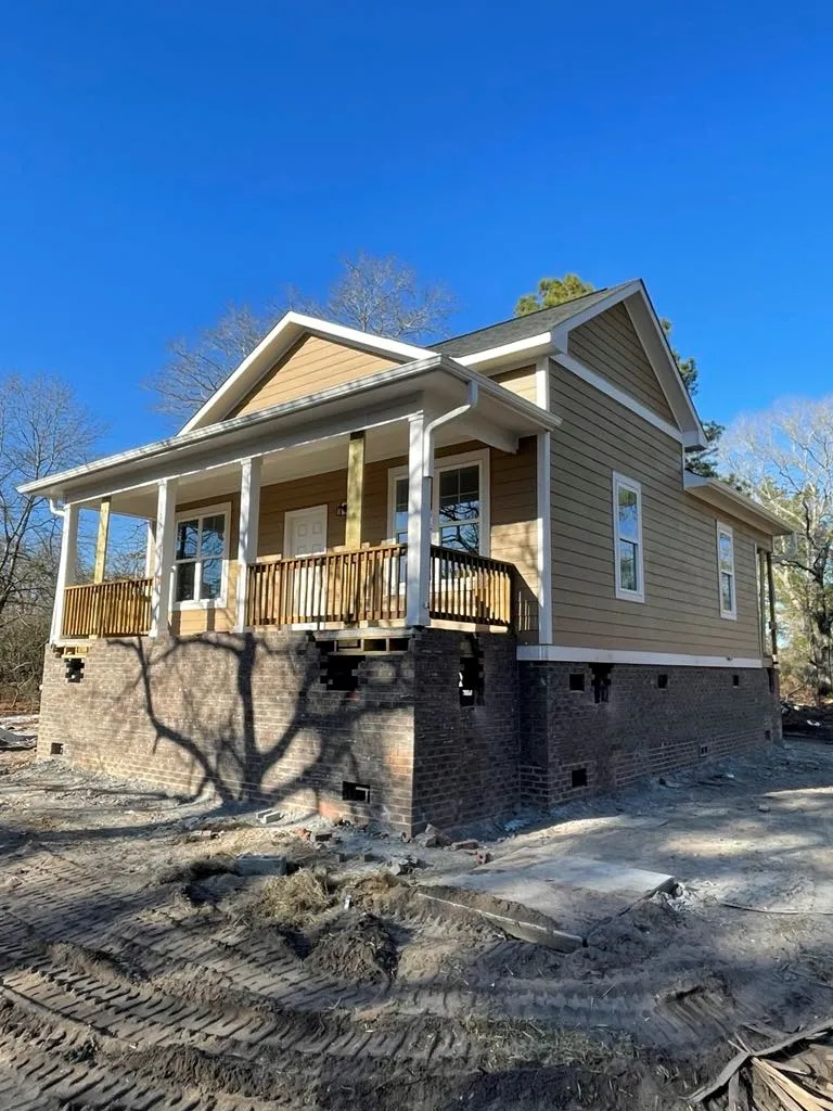 A newly built home built on a foundation built by Birdies (Angle 2)